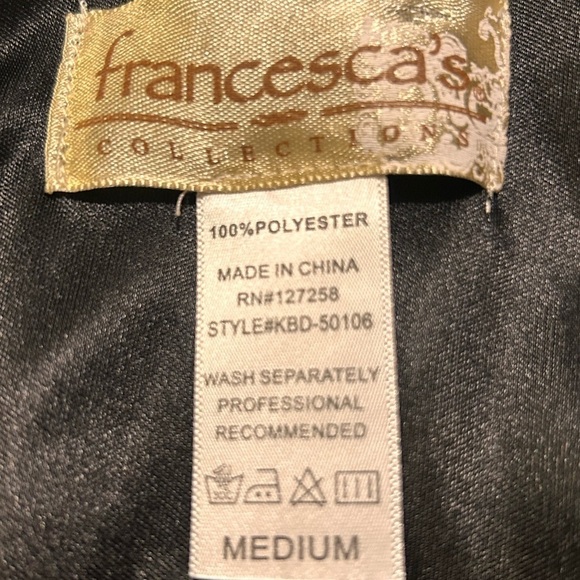 Francesca’s collection black and cream dress style#KBD-50106 size medium - Picture 7 of 8